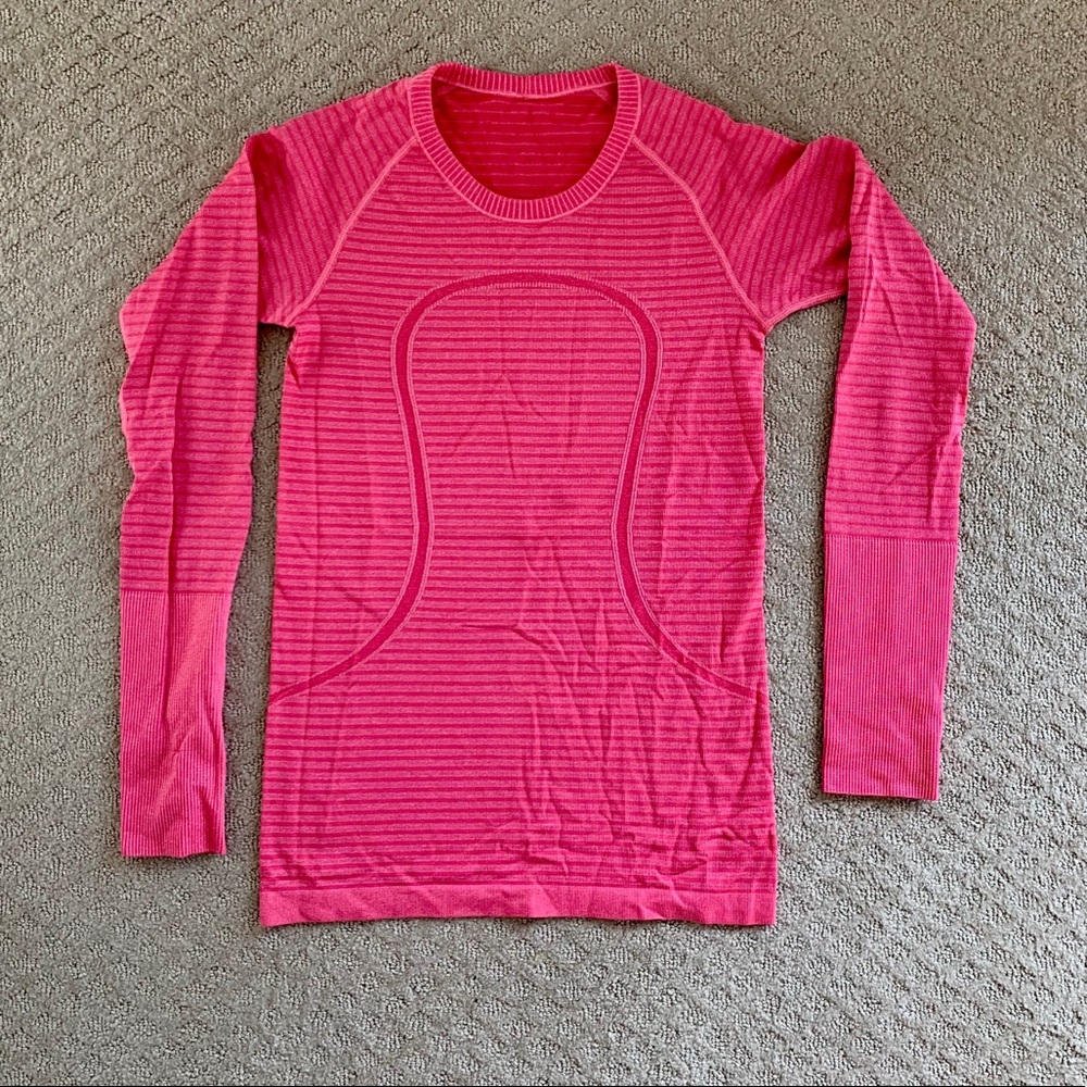 Lululemon pink long sleeve shirt